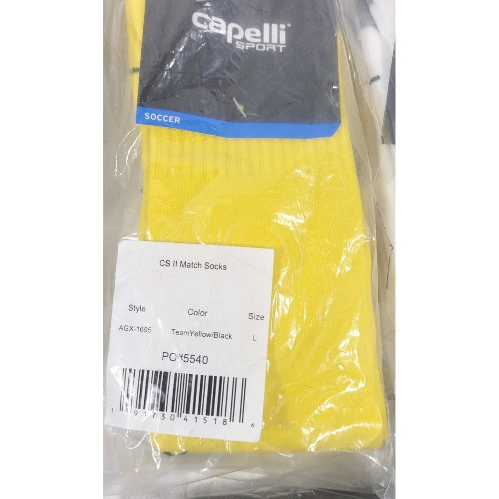 LOT: 6 Pairs Capelli Sport Soccer Socks - Marled & 4-Cube - Unisex Size Large